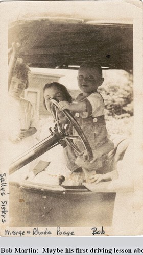 Bob Martin:  Maybe his first driving lesson about 1920