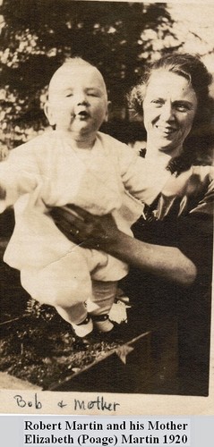 Robert Martin and his Mother<br /> Elizabeth (Poage) Martin 1920