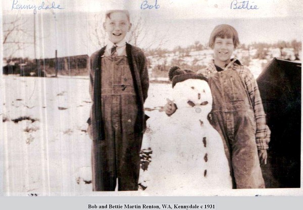 Bob and Bettie Martin Renton, WA, Kennydale c 1931