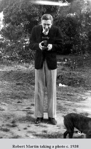 Robert Martin taking a photo c. 1938