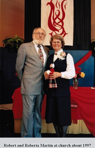 Robert and Roberta Martin at church about 1997