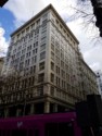 Photos taken in 2018.  Built in 1925 terra cotta for the "Sills and Coping" by  Columbia Terra Cotta Company.  Order number 141 Glaze "Base 350" as recorded by Leonard A. Martin in his order book.  520 S.W. 6th Avenue in downtown \nPortland Oregon, (The corner of 6th and Alder).