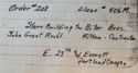 Photo Taken March 3rd, 2018.  This was a Grocery and Meat store owned by the Bitar Bros at 28th and Everett street in N.E. Portland.  In Leonard Martins Order Book for Columbia Terra Cotta Company this is order# 208 Glaze# 406M Store for Bitar Bros..  1928.  John Grant Archt. Ailken- Contractor.  John Grant also was the Architect for the Eglington Hotel that was also adorned with Columbia Terra Cotta.