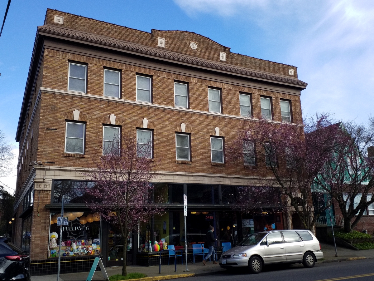 Photo Taken March 3rd, 2018.  This was a Grocery and Meat store owned by the Bitar Bros at 28th and Everett street in N.E. Portland.  In Leonard Martins Order Book for Columbia Terra Cotta Company this is order# 208 Glaze# 406M Store for Bitar Bros..  1928.  John Grant Archt. Ailken- Contractor.  John Grant also was the Architect for the Eglington Hotel that was also adorned with Columbia Terra Cotta.