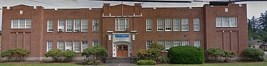 Origanally called the Washougal High School.  Built in 1925/1926.  It is listed as order #147 in Leonard Martins order book,  and glaze number 222 was used.  The building is still standing in and is called the Columbia School.  It is located at 2349 B street in Washougal WA.